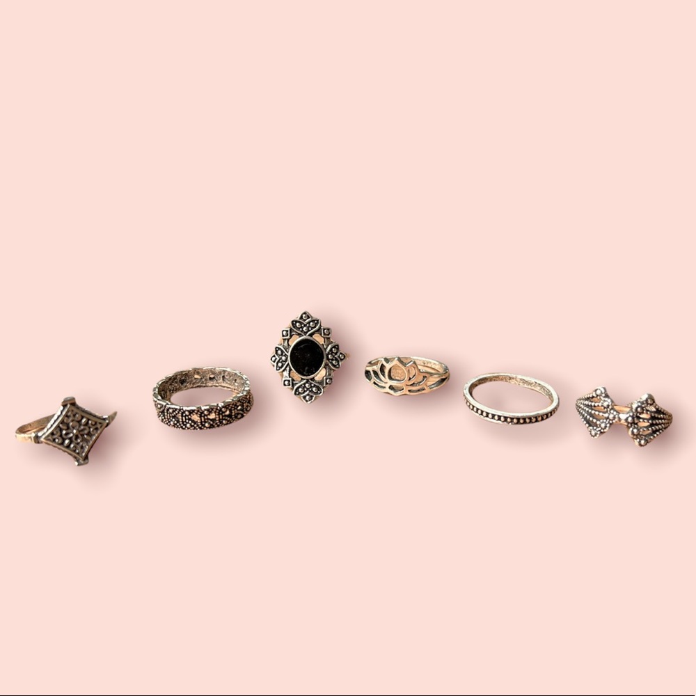 new silver rings bundle
